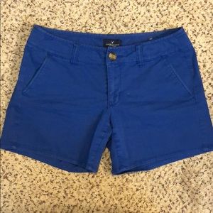 American Eagle stretch midi chino shorts